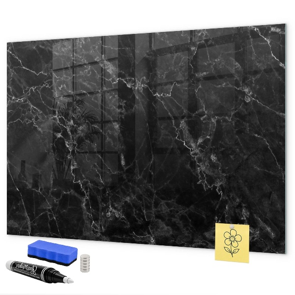 Pizarra borrable de cristal con imanes Tablero moderno para notas y fotos