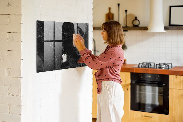 Pizarra borrable de cristal con imanes Tablero moderno para notas y fotos