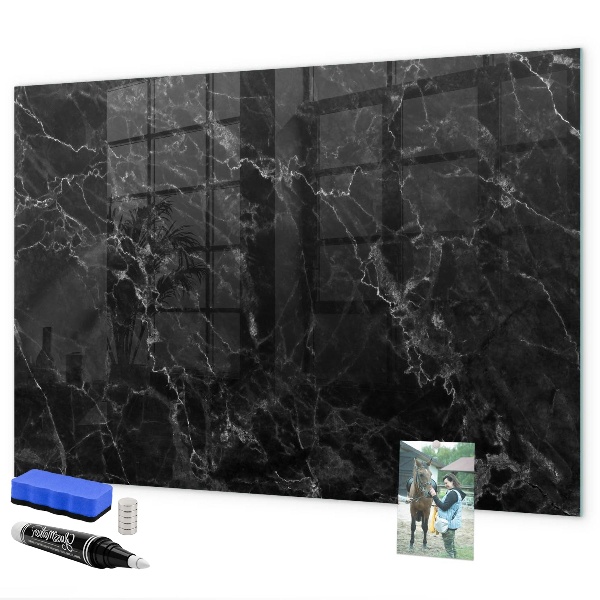 Pizarra borrable de cristal con imanes Tablero moderno para notas y fotos