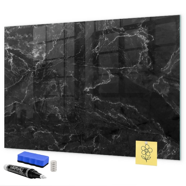 Pizarra magnética de pared con rotulador Un elegante tablero para notas y fotos.