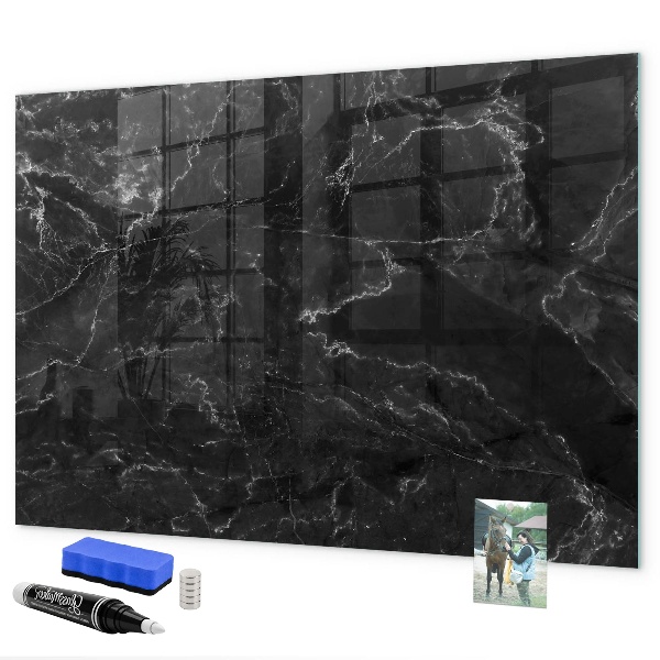 Pizarra magnética de pared con rotulador Un elegante tablero para notas y fotos.