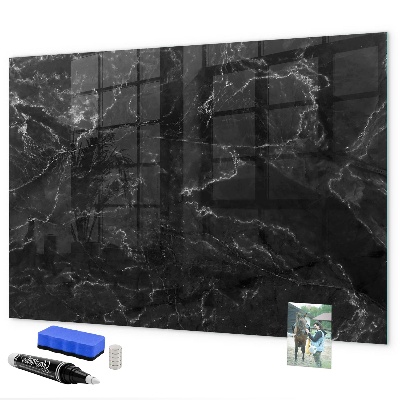 Pizarra magnética de pared con rotulador Un elegante tablero para notas y fotos.