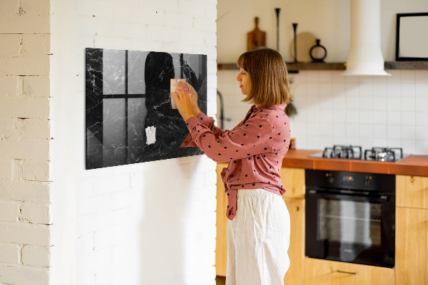 Pizarra magnética de pared con rotulador Un elegante tablero para notas y fotos.