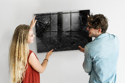 Pizarra magnética de pared con rotulador Un elegante tablero para notas y fotos.