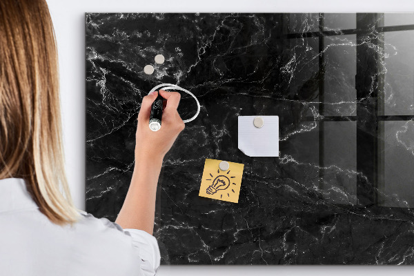 Pizarra magnética de pared con rotulador Un elegante tablero para notas y fotos.