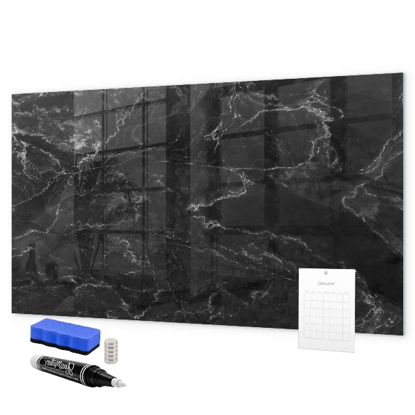 Pizarra magnética de pared con rotulador Un elegante tablero para notas y fotos.