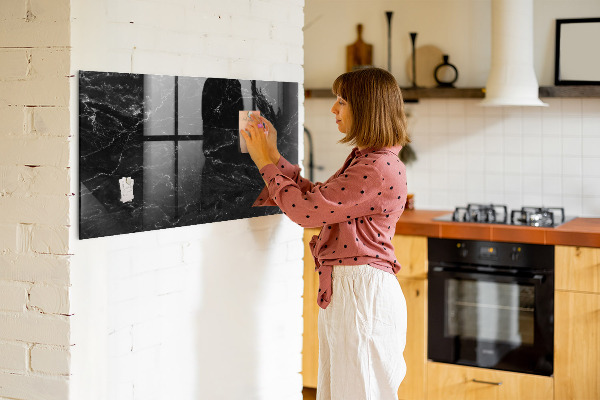 Pizarra magnética de pared con rotulador Un elegante tablero para notas y fotos.
