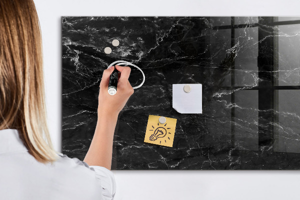 Pizarra magnética de pared con rotulador Un elegante tablero para notas y fotos.