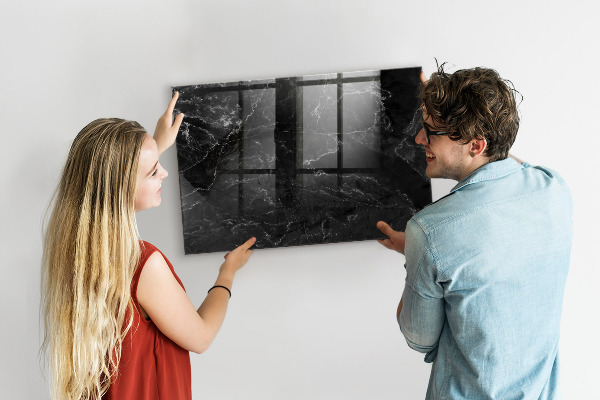 Pizarra magnética de pared con rotulador Un elegante tablero para notas y fotos.