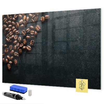 Pizarra magnética de pared con rotulador Café y recuerdos en un mismo lugar.