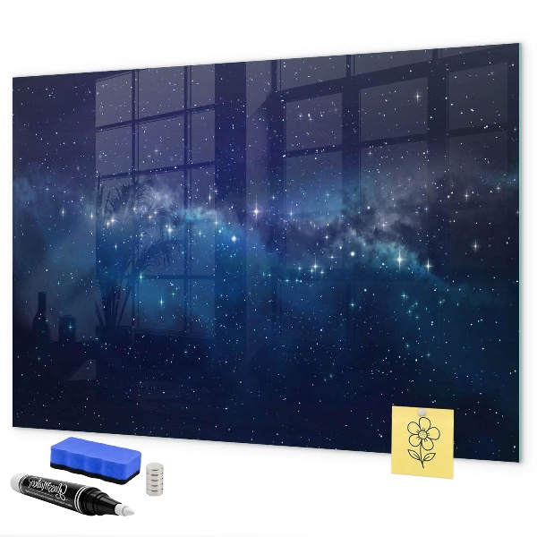 Pizarra magnética de pared con rotulador Tablero magnético para fotos y notas.