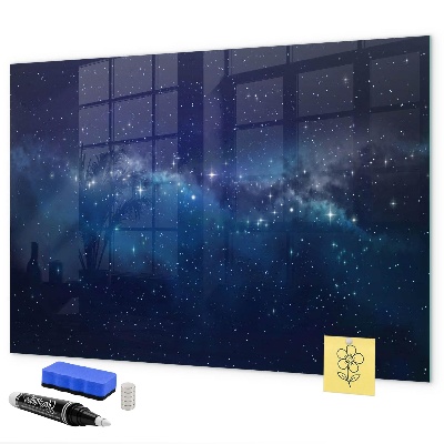 Pizarra magnética de pared con rotulador Tablero magnético para fotos y notas.