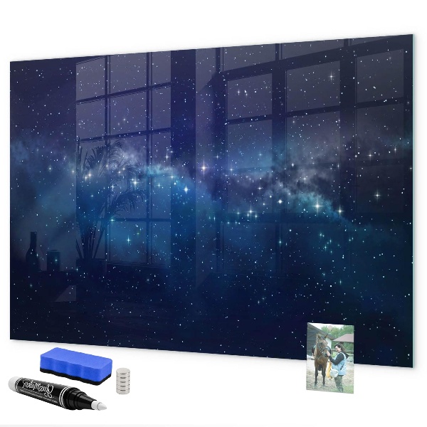 Pizarra magnética de pared con rotulador Tablero magnético para fotos y notas.