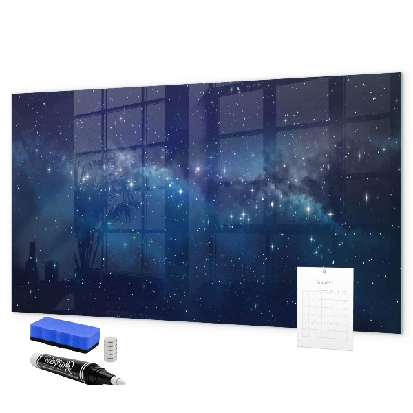 Pizarra magnética de pared con rotulador Tablero magnético para fotos y notas.