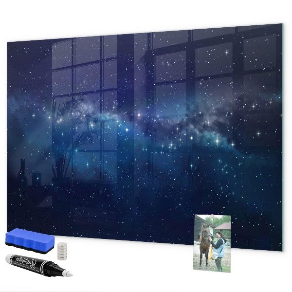 Pizarra magnética de pared con rotulador Tablero magnético para fotos y notas.