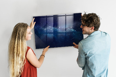 Pizarra magnética de pared con rotulador Tablero magnético para fotos y notas.