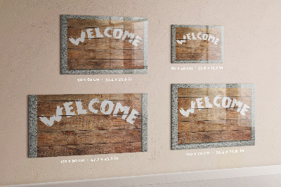 Pizarra magnética de pared con rotulador Tablero de bienvenida con espacio para fotos