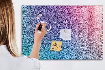 Pizarra magnética de pared con rotulador Un tablero colorido para notas y fotos.