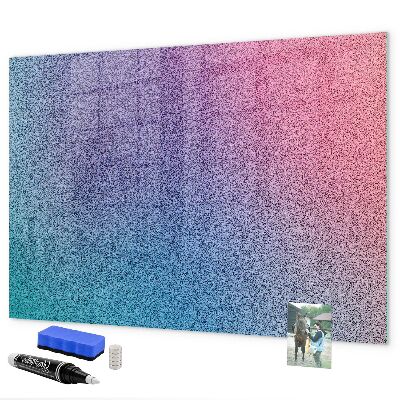 Pizarra magnética de pared con rotulador Un tablero colorido para notas y fotos.