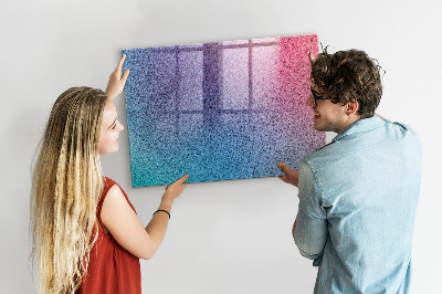 Pizarra magnética de pared con rotulador Un tablero colorido para notas y fotos.