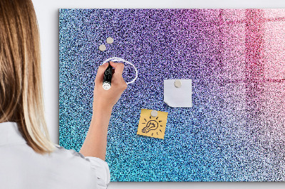 Pizarra magnética de pared con rotulador Un tablero colorido para notas y fotos.