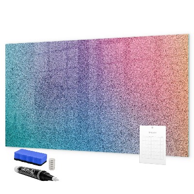 Pizarra magnética de pared con rotulador Un tablero colorido para notas y fotos.