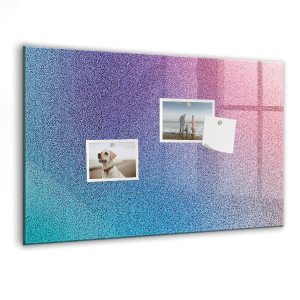 Pizarra magnética de pared con rotulador Un tablero colorido para notas y fotos.