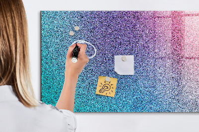 Pizarra magnética de pared con rotulador Un tablero colorido para notas y fotos.