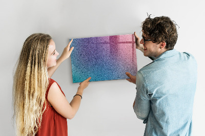 Pizarra magnética de pared con rotulador Un tablero colorido para notas y fotos.