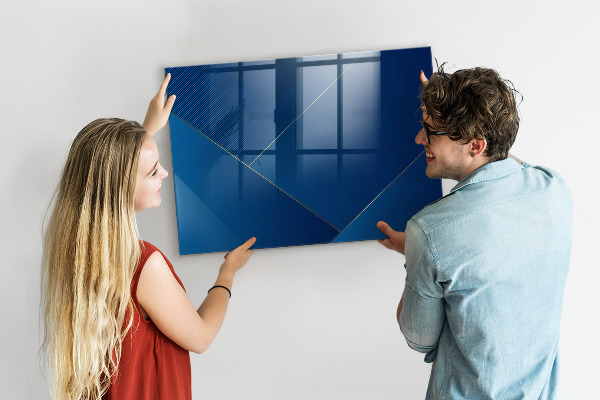 Pizarra borrable de cristal con imanes Tablero moderno para notas y fotos