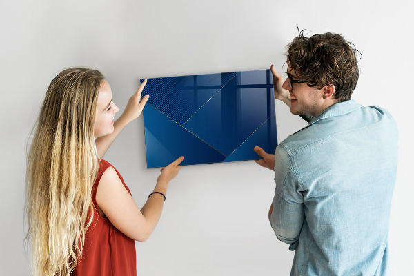 Pizarra borrable de cristal con imanes Tablero moderno para notas y fotos