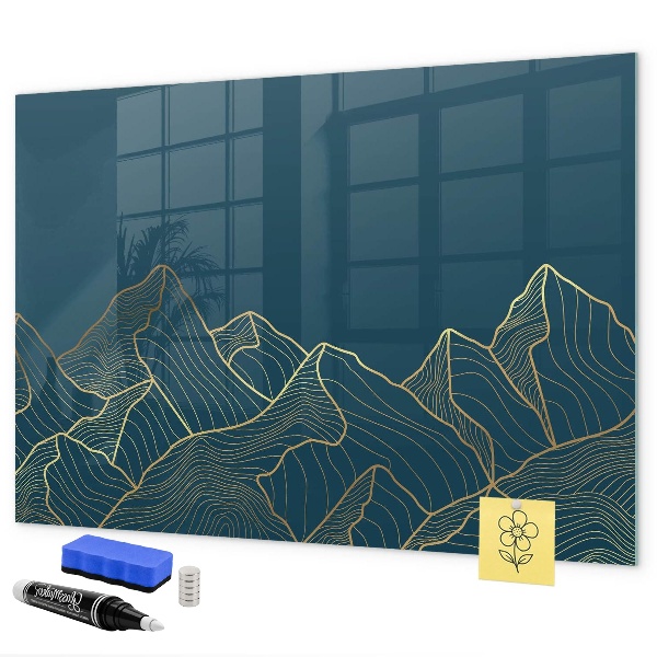 Pizarra magnética de pared con rotulador Tablero moderno para notas y fotos