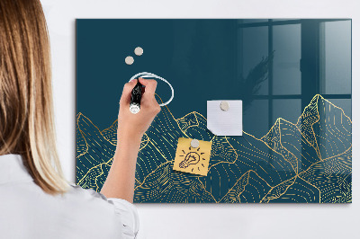 Pizarra magnética de pared con rotulador Tablero moderno para notas y fotos