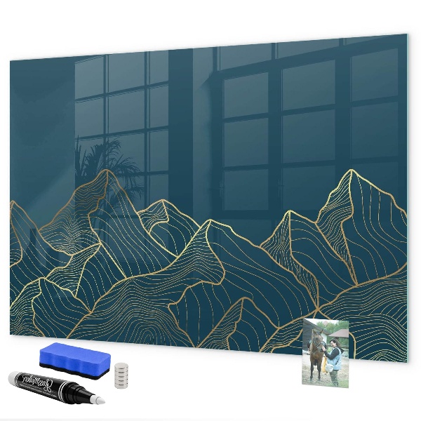 Pizarra magnética de pared con rotulador Tablero moderno para notas y fotos