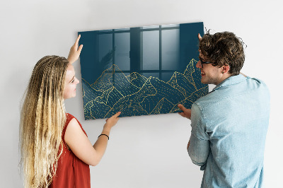 Pizarra magnética de pared con rotulador Tablero moderno para notas y fotos