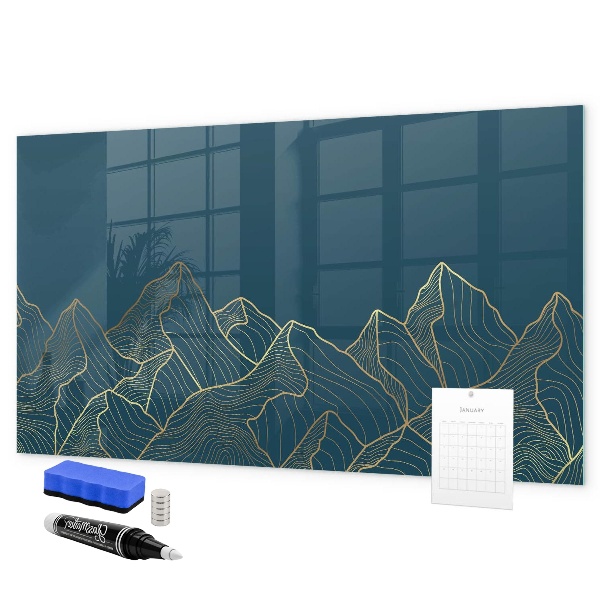 Pizarra magnética de pared con rotulador Tablero moderno para notas y fotos