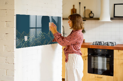 Pizarra magnética de pared con rotulador Tablero moderno para notas y fotos