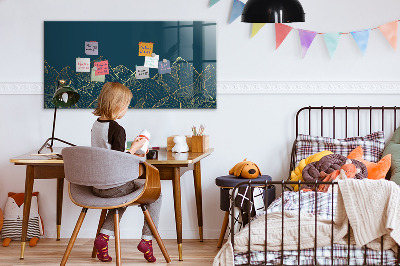 Pizarra magnética de pared con rotulador Tablero moderno para notas y fotos