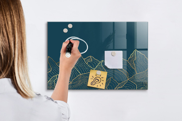 Pizarra magnética de pared con rotulador Tablero moderno para notas y fotos