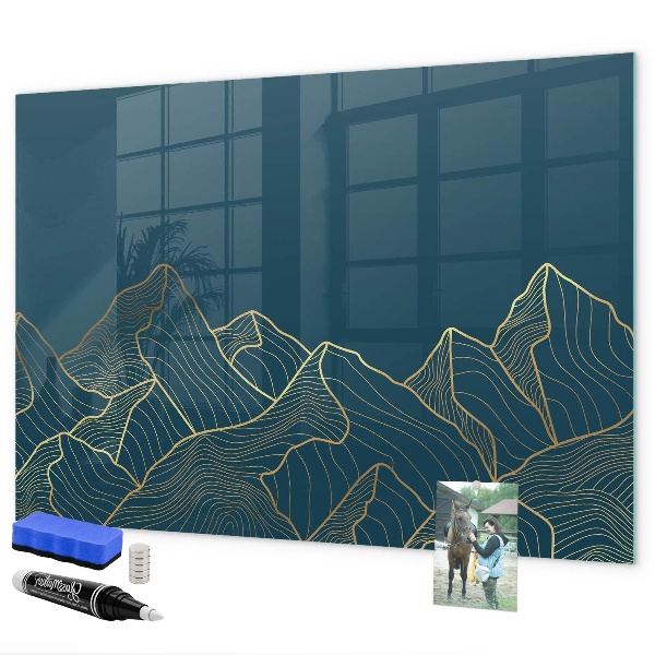 Pizarra magnética de pared con rotulador Tablero moderno para notas y fotos