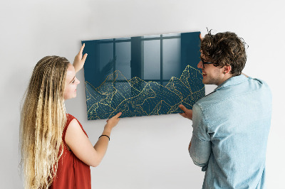 Pizarra magnética de pared con rotulador Tablero moderno para notas y fotos