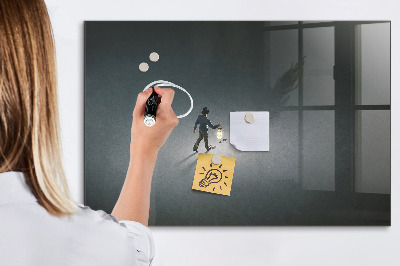 Pizarra magnética de pared con rotulador Tablero magnético para fotos y notas.
