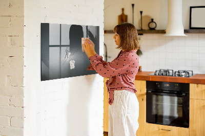 Pizarra magnética de pared con rotulador Tablero magnético para fotos y notas.