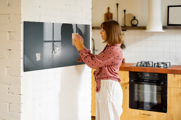 Pizarra magnética de pared con rotulador Tablero magnético para fotos y notas.