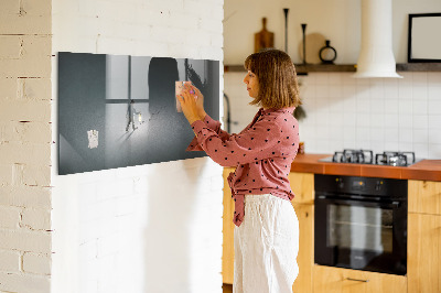 Pizarra magnética de pared con rotulador Tablero magnético para fotos y notas.