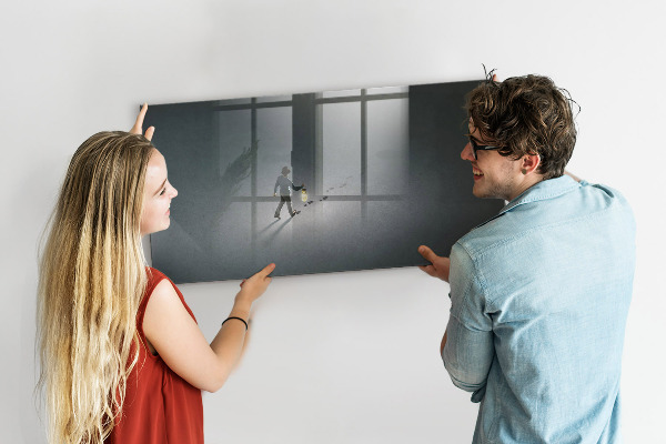 Pizarra magnética de pared con rotulador Tablero magnético para fotos y notas.