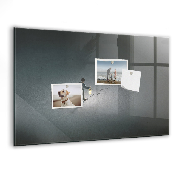 Pizarra magnética de pared con rotulador Tablero magnético para fotos y notas.