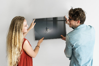 Pizarra magnética de pared con rotulador Tablero magnético para fotos y notas.
