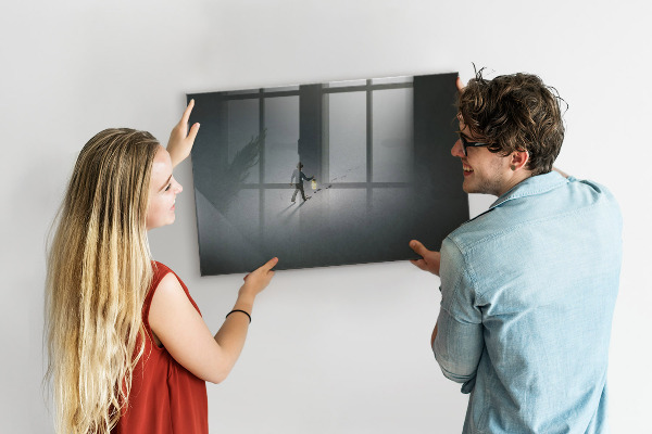 Pizarra magnética de pared con rotulador Tablero magnético para fotos y notas.