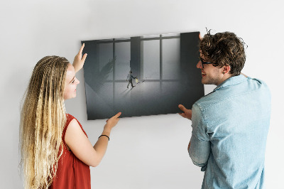 Pizarra magnética de pared con rotulador Tablero magnético para fotos y notas.